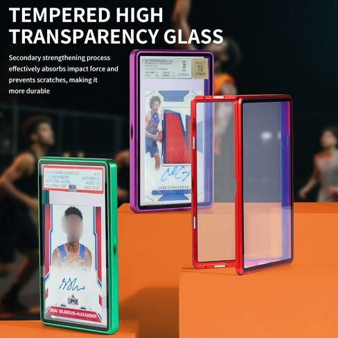 PSA Slab Protector-for Standard 35pt Graded Card， Magnetic Aluminum Metal Flat Protective-UV Protected (Gold) in Saudi Arabia