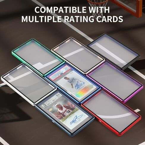 PSA Slab Protector-for Standard 35pt Graded Card， Magnetic Aluminum Metal Flat Protective-UV Protected (Gold) in Saudi Arabia