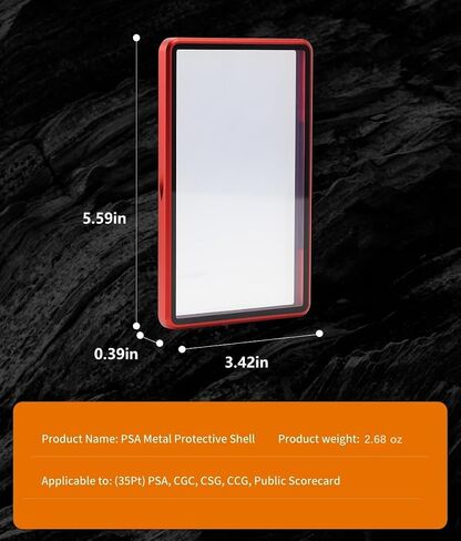 PSA Slab Protector-for Standard 35pt Graded Card， Magnetic Aluminum Metal Flat Protective-UV Protected (Gold) in Saudi Arabia