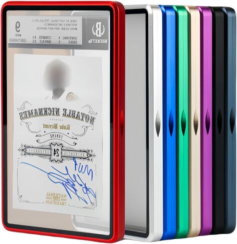 PSA Slab Protector-for Standard 35pt Graded Card， Magnetic Aluminum Metal Flat Protective-UV Protected (Gold) in Saudi Arabia