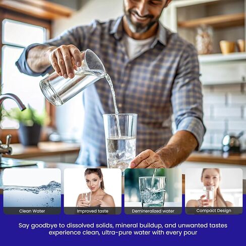 Crystal Quest Smart/Fluoride Removal Filter Filter Pitcher Cartridge - الترشيح المتقدم للمياه الصحية والصحية ، يزيل الملوثات ، والتركيب الطويل ، السهل - 1000 جالون in Kuwait