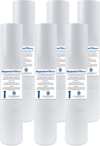 5 Micron 20 "x4.5" Chost House House Water Filter Carrtridge متوافق مع جميع أنظمة مرشح مياه المنزل بالكامل. 6 حزمة in Kuwait