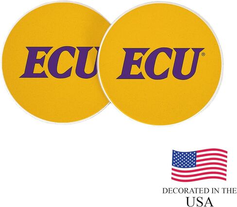 Desert Cactus East Carolina University Car Accessories ECU Pirates Absorbent Sandstone Cup Coasters Licensed Product Set of 2 (Design A) in Saudi Arabia