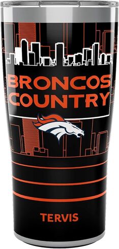 Tervis Traveler NFL Denver Broncos - Broncos Country شعار ثلاثي الجدران معزول الكوب Tumbler Cup Cup in Kuwait