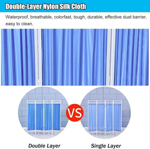 Privacy Screen Room Divider Temporary Medical Privacy Screen, for Room Divider, 3 4 5 6 Panel Ward/Clinic/Foldable Standing Door Partition, with Non-Slip Feet Pad(Z1,5 Panel) in Saudi Arabia