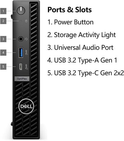 Dell Optiplex 5070 Micro MFF Desktop PC Intel i3-9100T, 8GB DDR4 New 256GB M.2 NVMe SSD, WiFi BT HDMI New KB & Mouse Windows 11 Pro (Renewed) in Kuwait