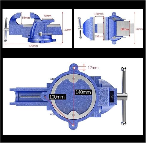 Bench Plie 4" /5" /6" Vice Portable Clamp 360° Wivel Base CNC Vise Table(4inch) in Saudi Arabia
