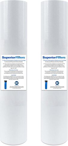 5 Micron 20 "x4.5" Chost House House Water Filter Carrtridge متوافق مع جميع أنظمة مرشح مياه المنزل بالكامل. 6 حزمة in Kuwait