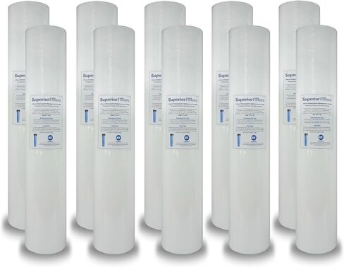 5 Micron 20 "x4.5" Chost House House Water Filter Carrtridge متوافق مع جميع أنظمة مرشح مياه المنزل بالكامل. 6 حزمة in Kuwait
