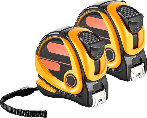 شريط حزم Vevor 2 يقيس طول 25 قدمًا ، شريط قياس مع قابلة للسحب ، الإمبراطورية والمقياس ، FT/M Dual-Scal in Saudi Arabia