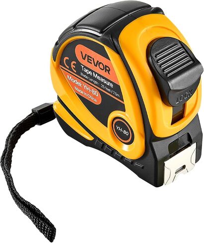 شريط حزم Vevor 2 يقيس طول 25 قدمًا ، شريط قياس مع قابلة للسحب ، الإمبراطورية والمقياس ، FT/M Dual-Scal in Saudi Arabia