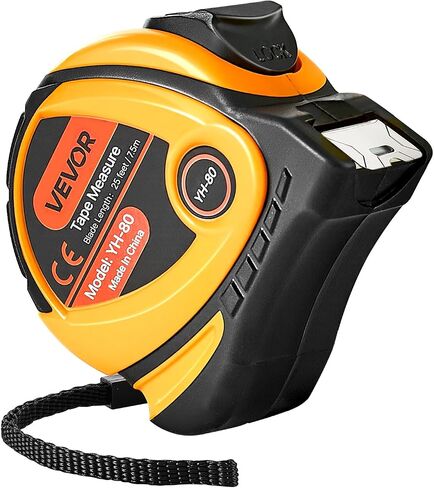 شريط حزم Vevor 2 يقيس طول 25 قدمًا ، شريط قياس مع قابلة للسحب ، الإمبراطورية والمقياس ، FT/M Dual-Scal in Saudi Arabia
