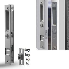 T-HAKEN Sliding Glass Door Handle Set, 6-5/8", Black - Patio Door Handle Replacement That is 1 in. to 1-1/8 in. Thick Used on Both Left and Right-Handed. (Keyed). in Saudi Arabia