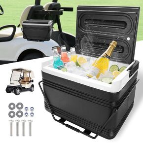 Roykaw Portable Golf Cart Ice Cooler, 8L Ice Box for 48 H Cooling, Chest Box with Mounting Bracket, Compatible with EZGO/Club Car/Yamaha, for Camping, Fishing in Saudi Arabia
