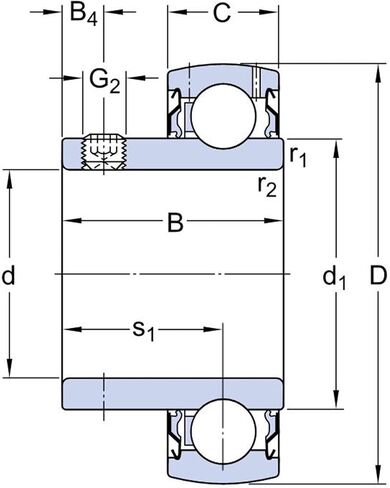 12 مم SB201 12x40x22 YAT203/12-2F إدراج محمل SetScrew Locking 1pcs in Saudi Arabia