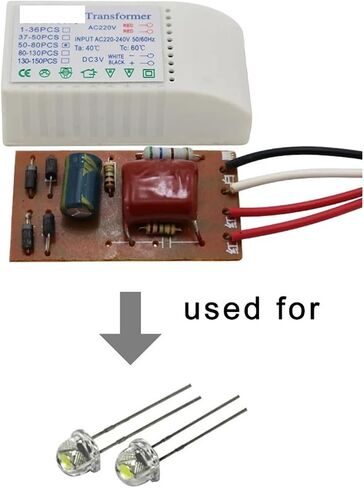 LED Driver 220V إلى DC3V 1-36pcs 40-60pcs 50-80pcs LEDS محولات الإضاءة الإضاءة في وحدة التحكم في محول محول إلكتروني (رأس الموصل) in Saudi Arabia