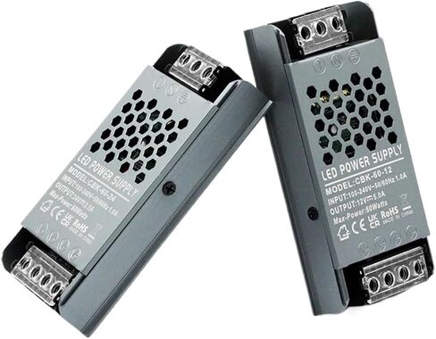 DC 12V 24V LED Power Supply AC/DC 60W AC100V-240V LED Transformer Driver Silently Used for LED Light Strip Lighting Tools(DC 12V) in Saudi Arabia