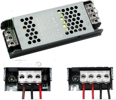 DC 12V 24V LED Power Supply AC/DC 60W AC100V-240V LED Transformer Driver Silently Used for LED Light Strip Lighting Tools(DC 12V) in Saudi Arabia