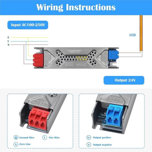 DC 12V 24V MUTE LIGHTING Transformers AC100V-250V Fructant Wiring Toolse Supply 60W 100W 200W 300W 400W LED LIDE DRIVER (12V 300W) in Saudi Arabia