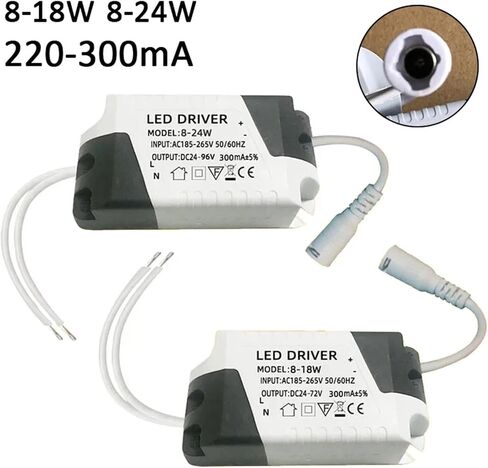 LED Driver 9W 12W 15W 18W 24W 300mA LED Power Supply Unit Lighting Transformers for LED Lamp Strip Ceiling Downlight Lighting DC(8-18W) in Saudi Arabia