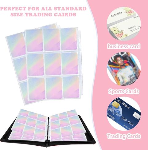 Card Binder 900 Mobile ، ألبوم Card Card Binder 9-Pocket Card Collector مع 50 أكمامًا قابلة للإزالة وسحاب ، وتخزين مجموعة البطاقات للبنين والبنات in Kuwait