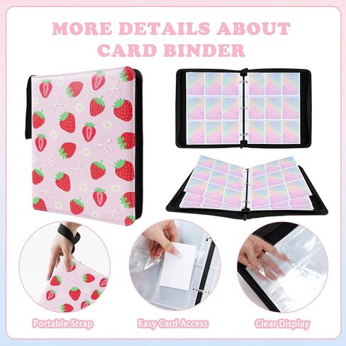 Card Binder 900 Mobile ، ألبوم Card Card Binder 9-Pocket Card Collector مع 50 أكمامًا قابلة للإزالة وسحاب ، وتخزين مجموعة البطاقات للبنين والبنات in Kuwait