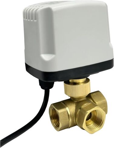 1/2 '' ثلاث طريقة صمام الكرة الآلية المضادة للماء 220V 12V 24V L نوع النحاس صمام الكرة الكهربائية in Saudi Arabia