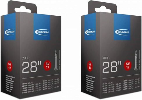 2 x Schwalbe 28 " / 700C أنابيب داخلية 700 × 35C مع صمامات بريستا ، أسود in Saudi Arabia