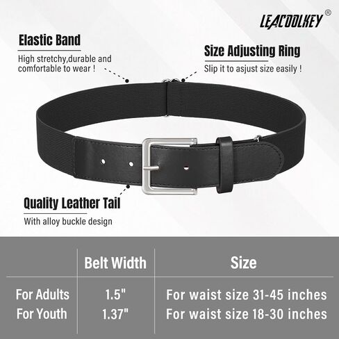 LEACOOLKEY Baseball Belt and Socks Combo Set Breathable Softball Socks and Elastic Belt for Youth Adult in Saudi Arabia