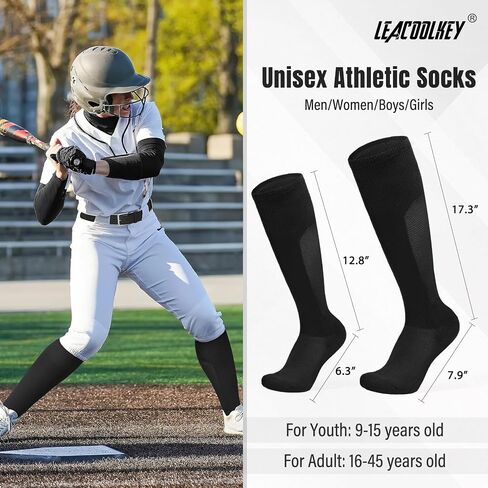 LEACOOLKEY Baseball Belt and Socks Combo Set Breathable Softball Socks and Elastic Belt for Youth Adult in Saudi Arabia