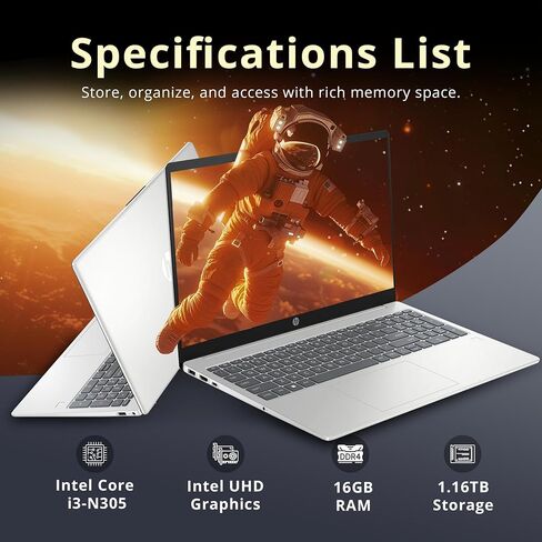 HP 15 Laptop, AMD Ryzen 3 3250U Processor, 8 GB RAM, 256 GB SSD Storage, 15.6-inch HD Micro-Edge Display, Windows 11 Home, Long-Lasting Battery, HP Fast Charge, 720p Webcam (15-ef2024nr) in Saudi Arabia