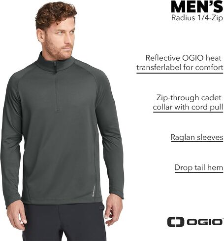 OGIO Unisex Radius Quarter Zip | Workout Top for Men & Women, Moisture Wicking Pullover for Exercise & Casual Wear in Saudi Arabia