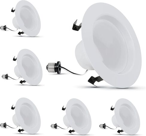 Feit Electric تعزيز 4IN LED LED REACROUTED ، 75W مكافئ ، 1000 لومين ، قابلة للضايق ، ودرجة حرارة اللون الأبيض القابل للتعديل ، تناسب معظم المطبخ 4 بوصة ، 90+ CRI ، 50،000 ساعة العمر ، LEDR4XHO/6WYCA in Kuwait