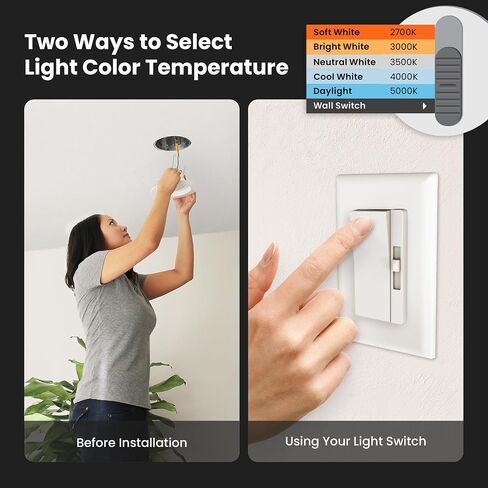 Feit Electric تعزيز 4IN LED LED REACROUTED ، 75W مكافئ ، 1000 لومين ، قابلة للضايق ، ودرجة حرارة اللون الأبيض القابل للتعديل ، تناسب معظم المطبخ 4 بوصة ، 90+ CRI ، 50،000 ساعة العمر ، LEDR4XHO/6WYCA in Kuwait