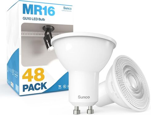 Sunco 12 Pack MR16 LED LED ، GU10 Dimmable Light Lights ، 5.5W = 50W ، 3000K Whit in Kuwait