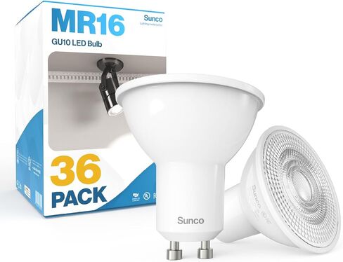 Sunco 12 Pack MR16 LED LED ، GU10 Dimmable Light Lights ، 5.5W = 50W ، 3000K Whit in Kuwait