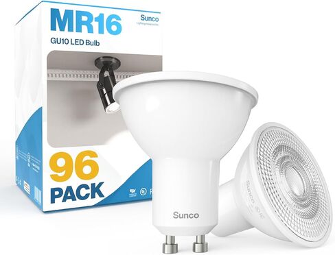 Sunco 12 Pack MR16 LED LED ، GU10 Dimmable Light Lights ، 5.5W = 50W ، 3000K Whit in Kuwait