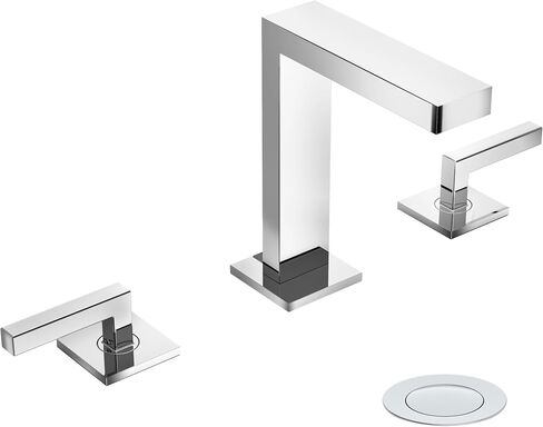 Symmons Duro Widespread Two-Handle Bathroom Faucet with Push Pop Drain Assembly in Polished Chrome (1.0 GPM), Large in Kuwait