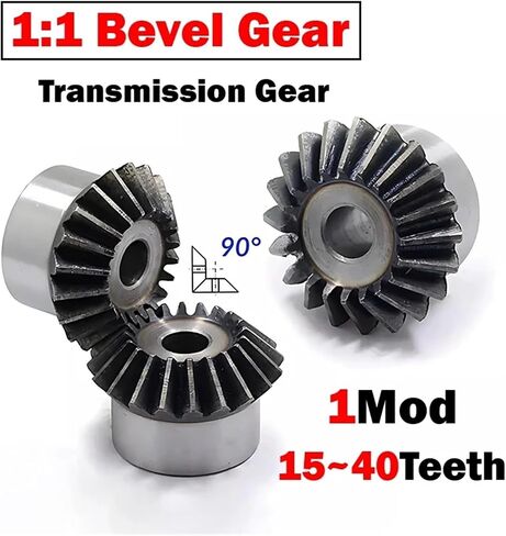 1PCS Bevel Gear 1 Mod 15/16/18/20/22/24/26/28/30/35/40 Teeth Transmission Gears Bevel Teeth 90°1:1 Bevel Gear(1M20T) in Saudi Arabia