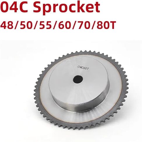 04C Chain Sprocket 48/50/55/60/70/80 Teeth Pitch 6.35mm 45# Steel Industrial Transmission Sprocket(50 Teeth) in Saudi Arabia