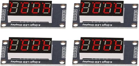 4 Sets Digital Tube Display Module with Pin Header, LED 4 Digit 7 Segment 0.36in TM1637 Drive Chip Digital Tube Display Module(Green MRA110E) in Kuwait