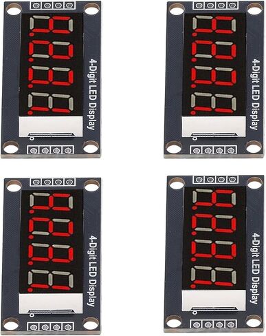4 Sets Digital Tube Display Module with Pin Header, LED 4 Digit 7 Segment 0.36in TM1637 Drive Chip Digital Tube Display Module(Green MRA110E) in Kuwait
