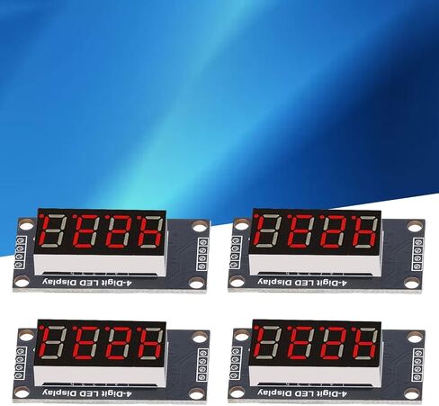 4 Sets Digital Tube Display Module with Pin Header, LED 4 Digit 7 Segment 0.36in TM1637 Drive Chip Digital Tube Display Module(Green MRA110E) in Kuwait
