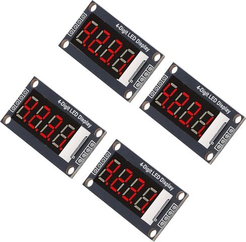 4 Sets Digital Tube Display Module with Pin Header, LED 4 Digit 7 Segment 0.36in TM1637 Drive Chip Digital Tube Display Module(Green MRA110E) in Kuwait