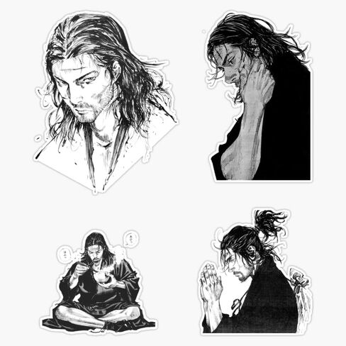 مانجا فاجابوند موساشي مياموتو مانجا ملصق فينيل مقاوم للماء ملصق ملصق محمول سيارة محمول ملصق ويدل ملصق 5 " in Saudi Arabia