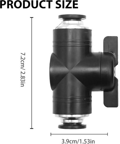 3 Pcs 12mm Push Connect Valve Ball Valve, Push to Connect Fitting Ball Valve, Air Flow Control Valve for Connecting Tubing or Piping in Industrial Applications in Saudi Arabia