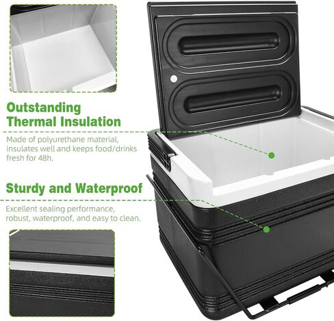 Roykaw Portable Golf Cart Cart Cooler ، صندوق ثلج 8L للتبريد 48 ساعة ، صندوق الصدر مع شريحة متزايدة ، متوافقة مع Ezgo/Club Car/Yamaha ، للتخييم ، وصيد الأسماك in Saudi Arabia