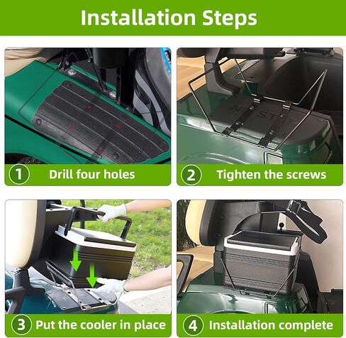 Roykaw Portable Golf Cart Cart Cooler ، صندوق ثلج 8L للتبريد 48 ساعة ، صندوق الصدر مع شريحة متزايدة ، متوافقة مع Ezgo/Club Car/Yamaha ، للتخييم ، وصيد الأسماك in Saudi Arabia