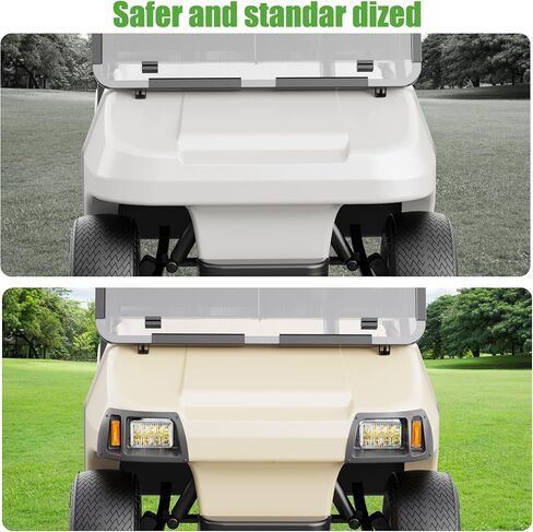 10L0L Golf Cart Headlights for Club Car DS (1993+) - Driver & Passenger Side Replacement, 12V Bright Headlights Direct Fit Gas/Electric Models, OEM# 101988002 101988001 in Saudi Arabia
