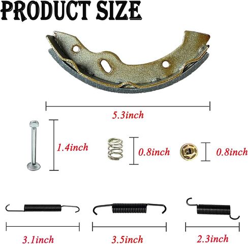 Golf Cart EZGO Brake Shoes Pads & Brake Spring Kit Assembly Fits E-Z-Go Medalist/TXT 1997 Up, Workhorse 1996+ and Yamaha G9-G22 94-06 Replace OEM 27943G01 70795G01 27944G01 in Saudi Arabia